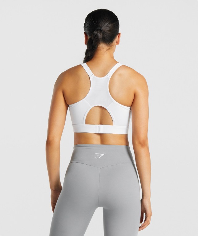 Sujetadores Deportivos Gymshark Racer Back Entrenamiento Sports Bra Mujer Blancos | pfwgVq95nrh