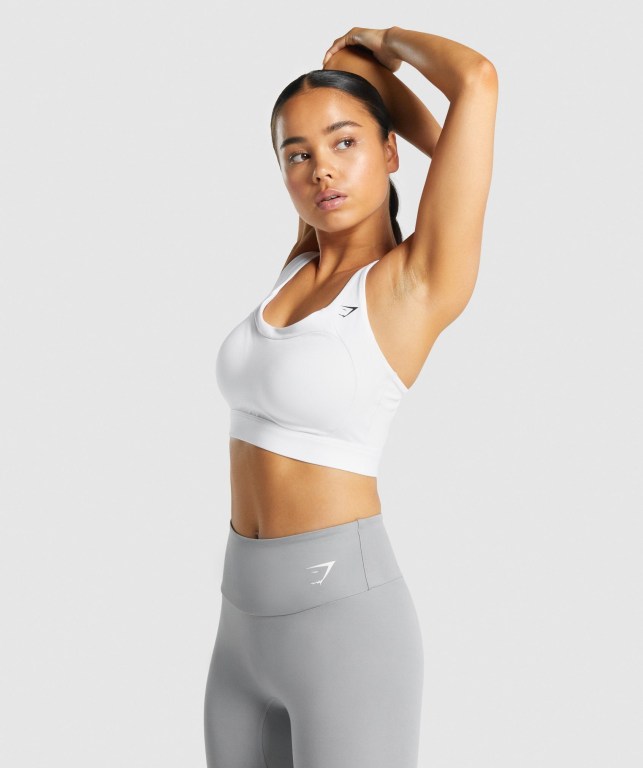 Sujetadores Deportivos Gymshark Racer Back Entrenamiento Sports Bra Mujer Blancos | pfwgVq95nrh