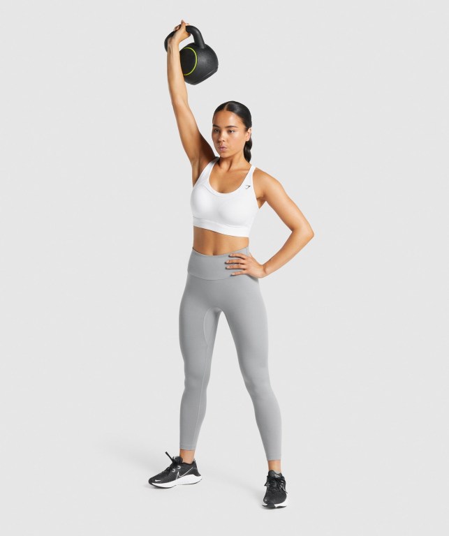 Sujetadores Deportivos Gymshark Racer Back Entrenamiento Sports Bra Mujer Blancos | pfwgVq95nrh