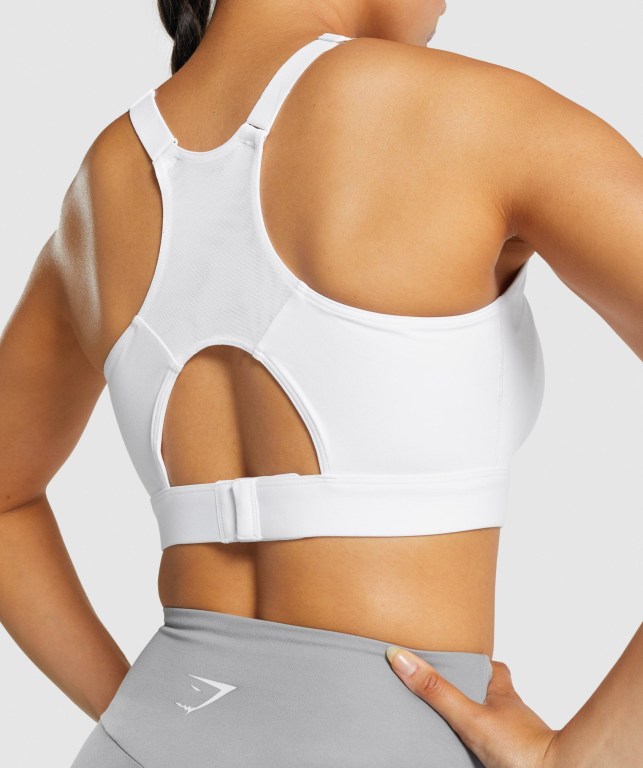 Sujetadores Deportivos Gymshark Racer Back Entrenamiento Sports Bra Mujer Blancos | pfwgVq95nrh