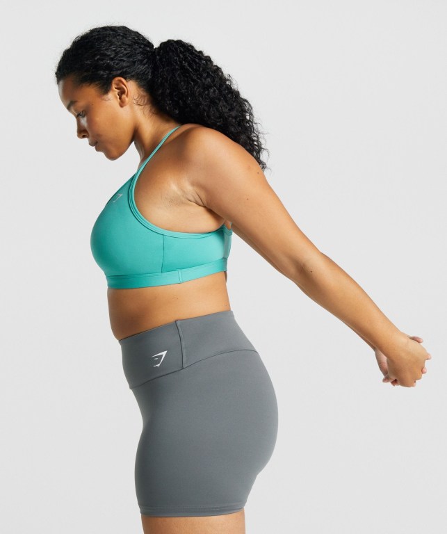 Sujetadores Deportivos Gymshark Ruched Entrenamiento Sports Bra Mujer Turquesa | 5k55odjBjYU