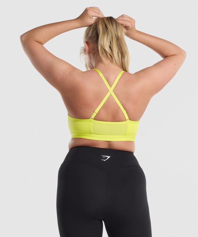 Sujetadores Deportivos Gymshark Ruched Entrenamiento Sports Bra Mujer Amarillos | G2hrLntaRfS