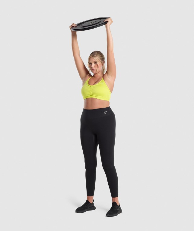 Sujetadores Deportivos Gymshark Ruched Entrenamiento Sports Bra Mujer Amarillos | G2hrLntaRfS