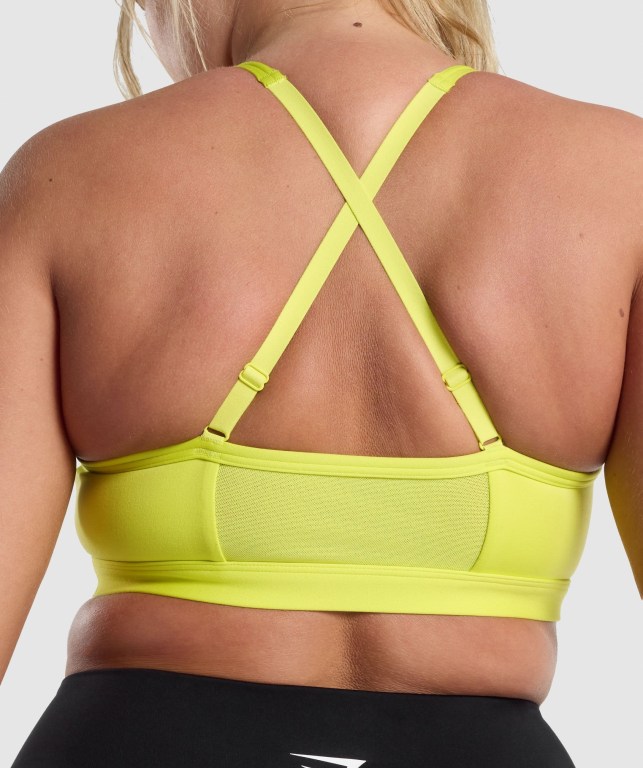 Sujetadores Deportivos Gymshark Ruched Entrenamiento Sports Bra Mujer Amarillos | G2hrLntaRfS