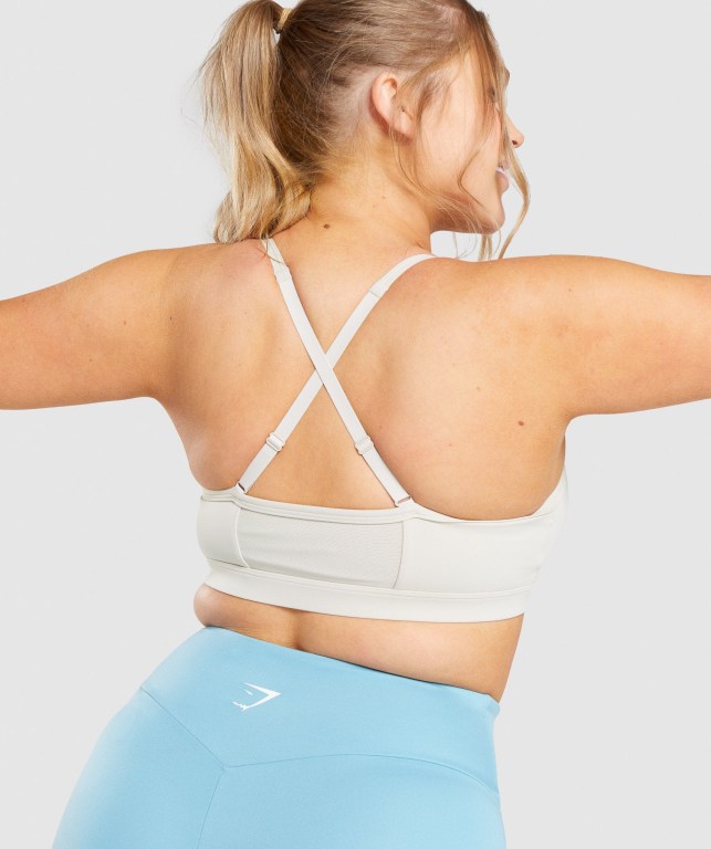 Sujetadores Deportivos Gymshark Ruched Entrenamiento Sports Bra Mujer Grises | LR66lVyCPq4