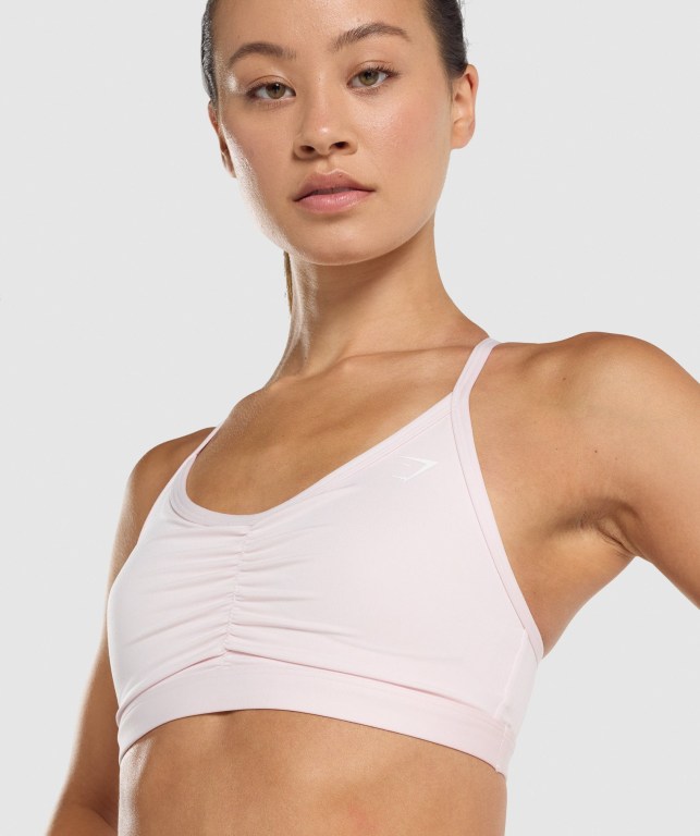 Sujetadores Deportivos Gymshark Ruched Entrenamiento Sports Bra Mujer Creme | sUskktrTJBN