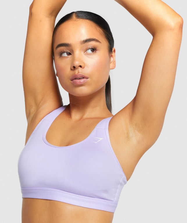 Sujetadores Deportivos Gymshark Scoop Neck Entrenamiento Sports Bra Mujer Morados Claro | 7AG4NIvkPc6