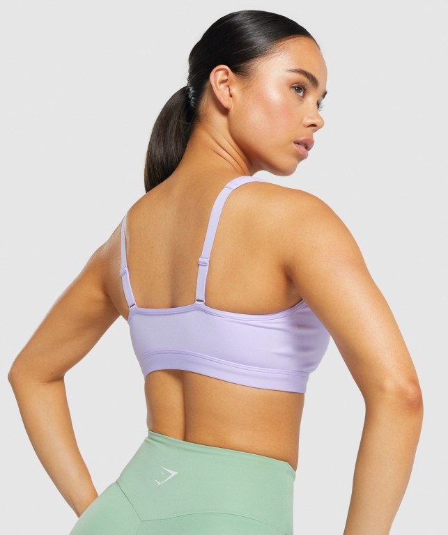 Sujetadores Deportivos Gymshark Scoop Neck Entrenamiento Sports Bra Mujer Morados Claro | 7AG4NIvkPc6