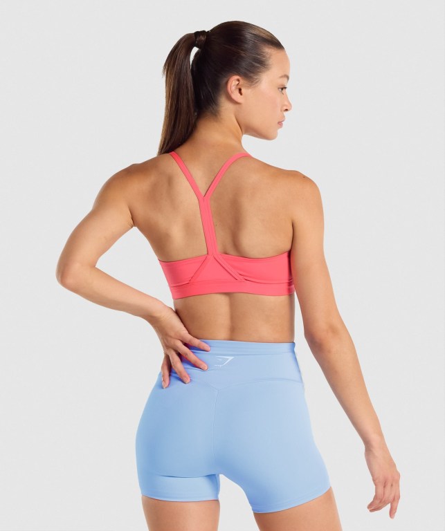 Sujetadores Deportivos Gymshark V Neck Entrenamiento Sports Bra Mujer Rosas | JlTCd6KCF1s