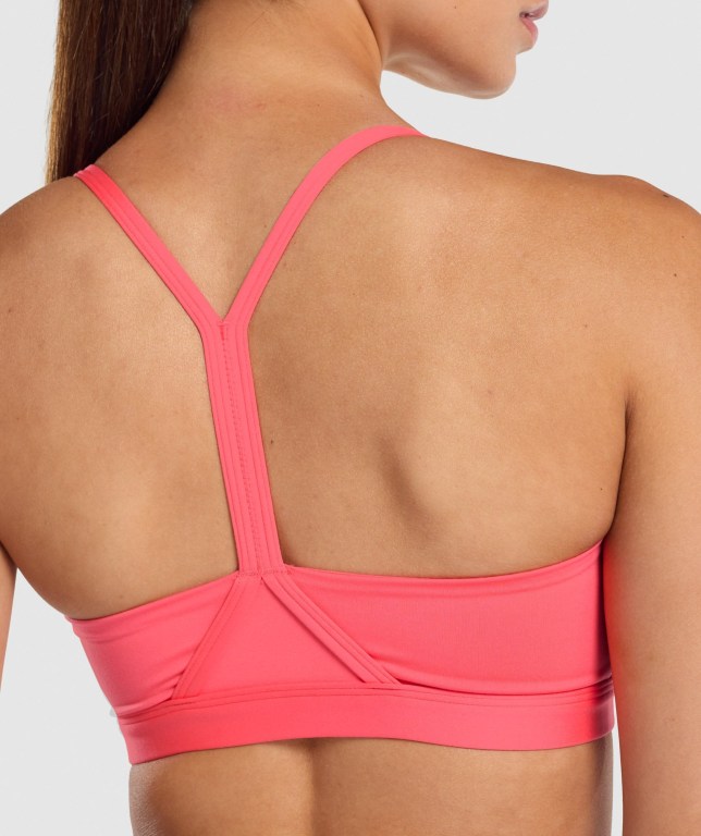 Sujetadores Deportivos Gymshark V Neck Entrenamiento Sports Bra Mujer Rosas | JlTCd6KCF1s