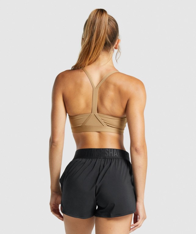 Sujetadores Deportivos Gymshark V Neck Entrenamiento Sports Bra Mujer Marrom Claro | OFsb7FhaWVp