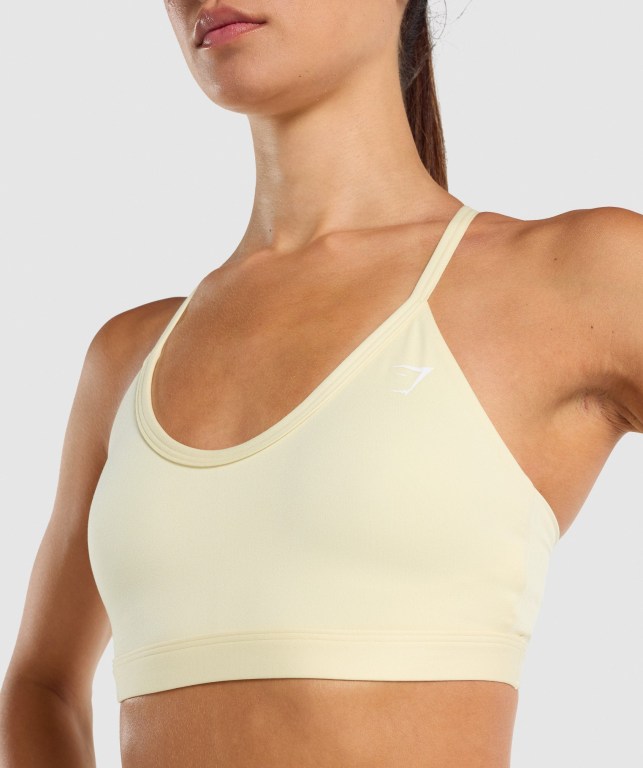 Sujetadores Deportivos Gymshark V Neck Entrenamiento Sports Bra Mujer Amarillos Claro | vkZoG5Hfe2W