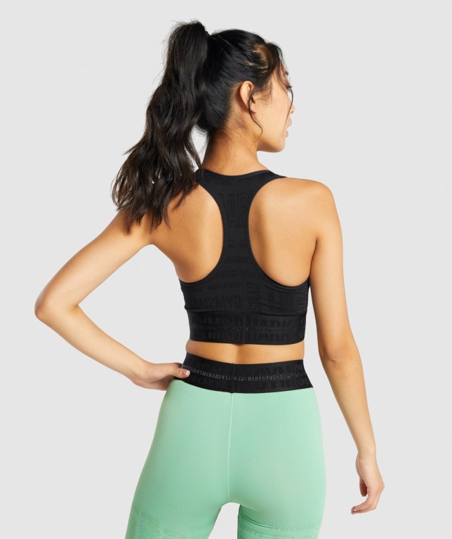 Sujetadores Deportivos Gymshark Vision Sports Bra Mujer Negros | hHMDWQ9OU5X