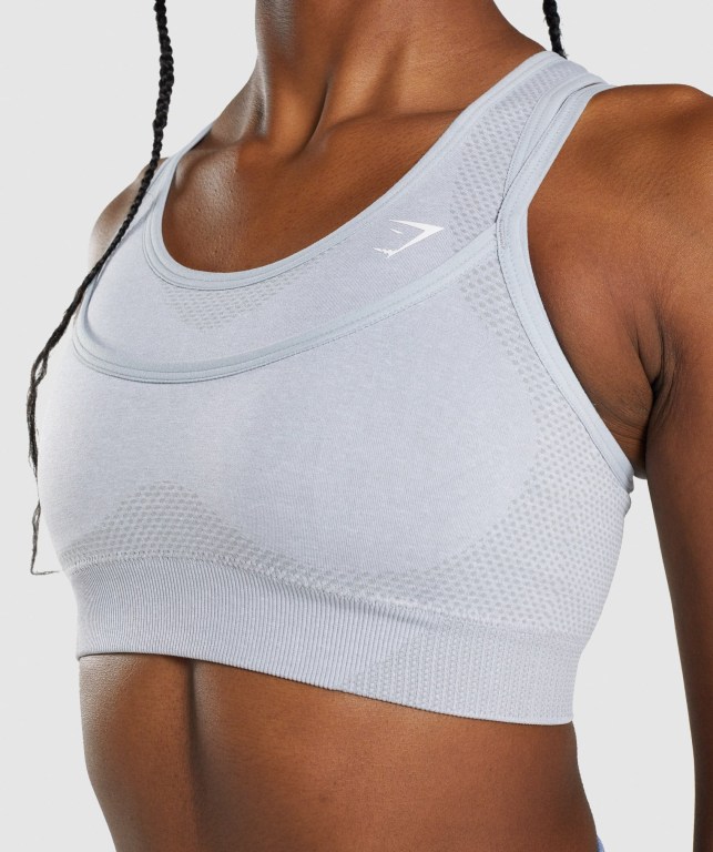 Sujetadores Deportivos Gymshark Vital Rise Seamless Sports Bra Mujer Grises Claro | 45QZDfDM7wz