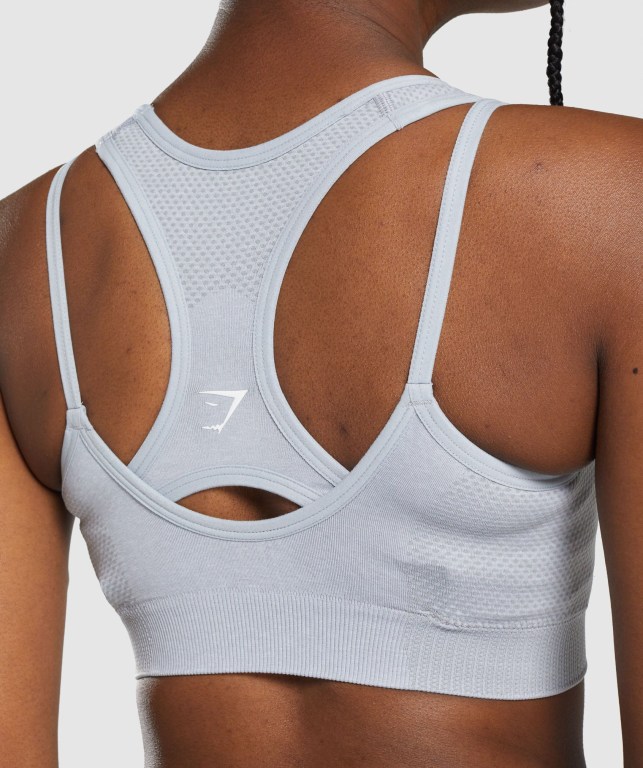 Sujetadores Deportivos Gymshark Vital Rise Seamless Sports Bra Mujer Grises Claro | 45QZDfDM7wz