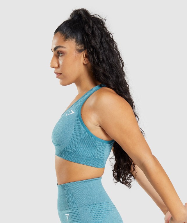 Sujetadores Deportivos Gymshark Vital Seamless 2.0 Sports Bra Mujer Turquesa | 55jXKFI298s