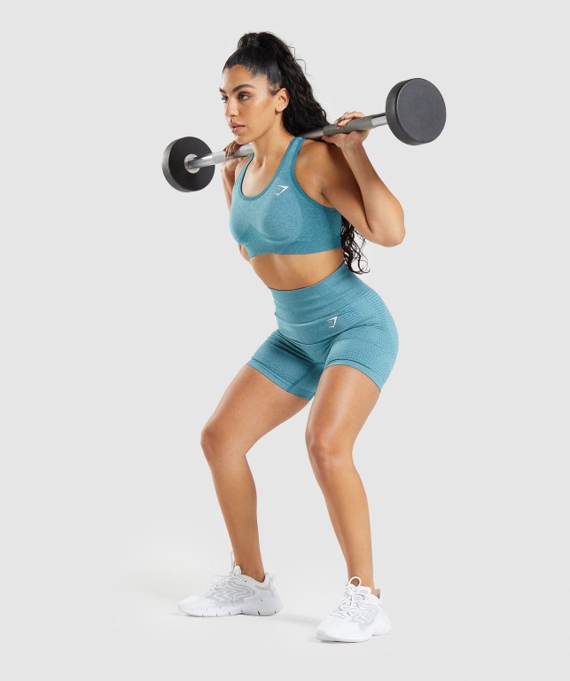 Sujetadores Deportivos Gymshark Vital Seamless 2.0 Sports Bra Mujer Turquesa | 55jXKFI298s