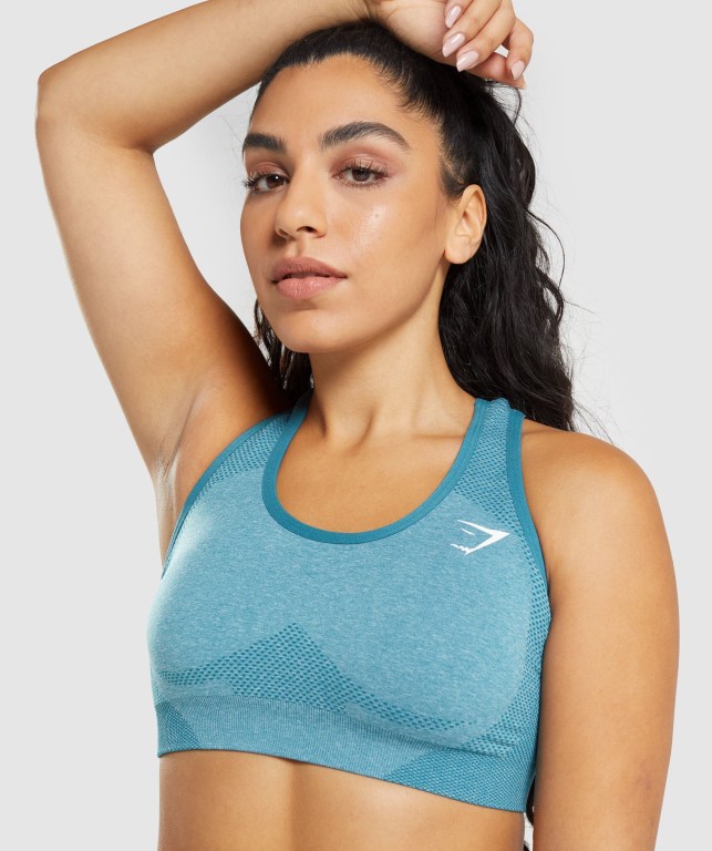 Sujetadores Deportivos Gymshark Vital Seamless 2.0 Sports Bra Mujer Turquesa | 55jXKFI298s