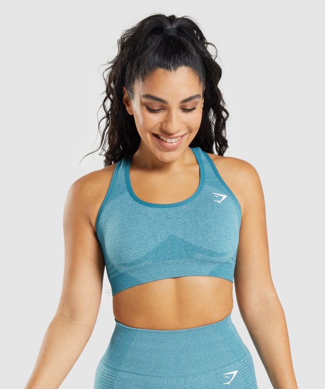 Sujetadores Deportivos Gymshark Vital Seamless 2.0 Sports Bra Mujer Turquesa | 55jXKFI298s