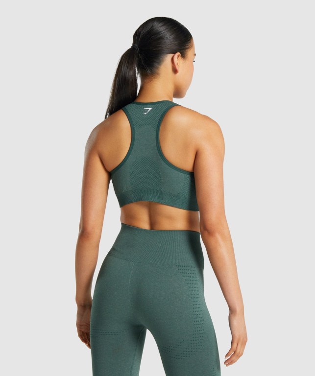 Sujetadores Deportivos Gymshark Vital Seamless 2.0 Sports Bra Mujer Verdes Oscuro | HVQ4abvvNMM