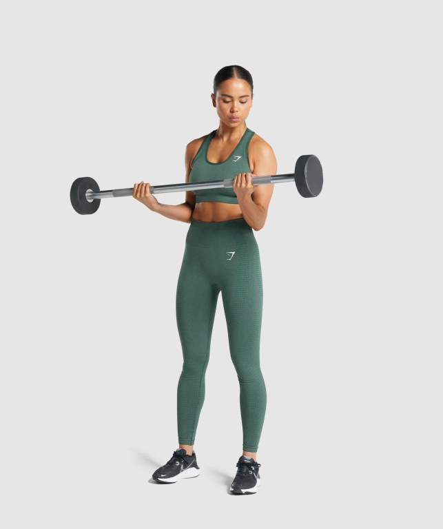 Sujetadores Deportivos Gymshark Vital Seamless 2.0 Sports Bra Mujer Verdes Oscuro | HVQ4abvvNMM