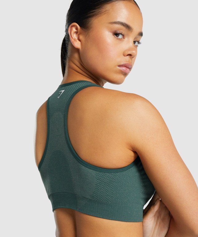 Sujetadores Deportivos Gymshark Vital Seamless 2.0 Sports Bra Mujer Verdes Oscuro | HVQ4abvvNMM