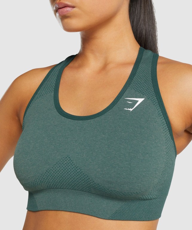 Sujetadores Deportivos Gymshark Vital Seamless 2.0 Sports Bra Mujer Verdes Oscuro | HVQ4abvvNMM