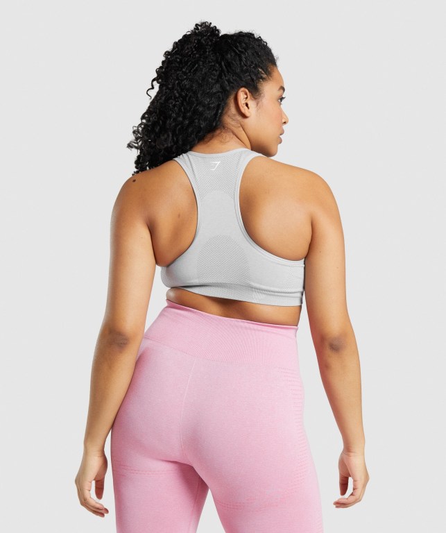 Sujetadores Deportivos Gymshark Vital Seamless 2.0 Sports Bra Mujer Grises Claro | KPER5Qzetsn