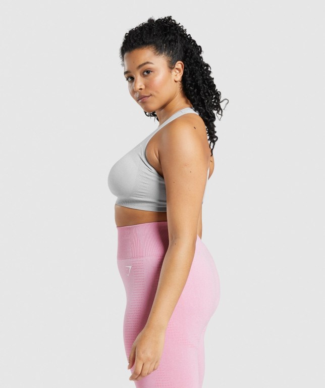 Sujetadores Deportivos Gymshark Vital Seamless 2.0 Sports Bra Mujer Grises Claro | KPER5Qzetsn