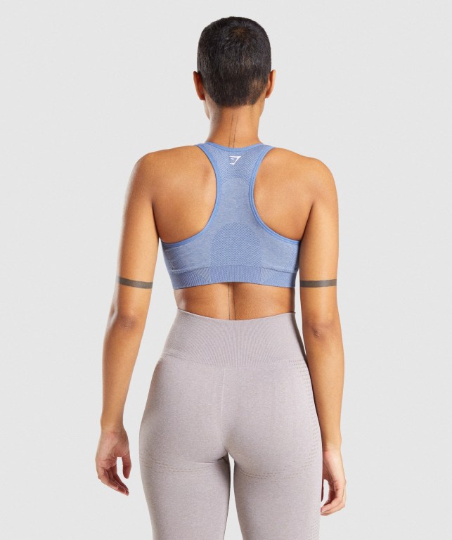 Sujetadores Deportivos Gymshark Vital Seamless 2.0 Sports Bra Mujer Azules | KXn4XjA1k69