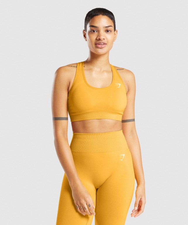 Sujetadores Deportivos Gymshark Vital Seamless 2.0 Sports Bra Mujer Amarillos | nWbBWy8ldeI