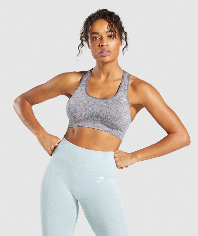 Sujetadores Deportivos Gymshark Vital Seamless Sports Bra Mujer Grises | o3ug5TQXVkt