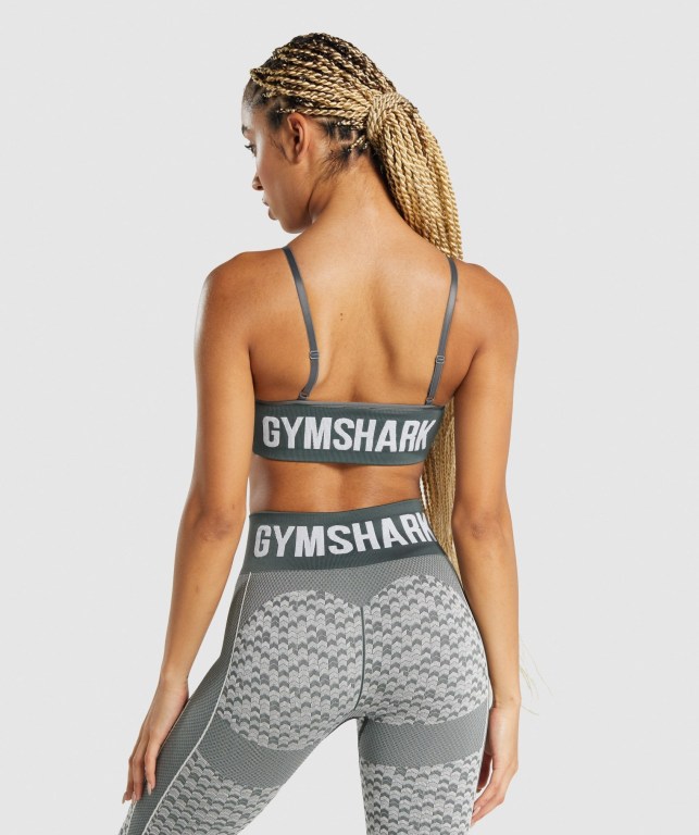 Sujetadores Deportivos Gymshark WTFlex Seamless Tiras Sports Bra Mujer Grises | tzjgAUOnTIc