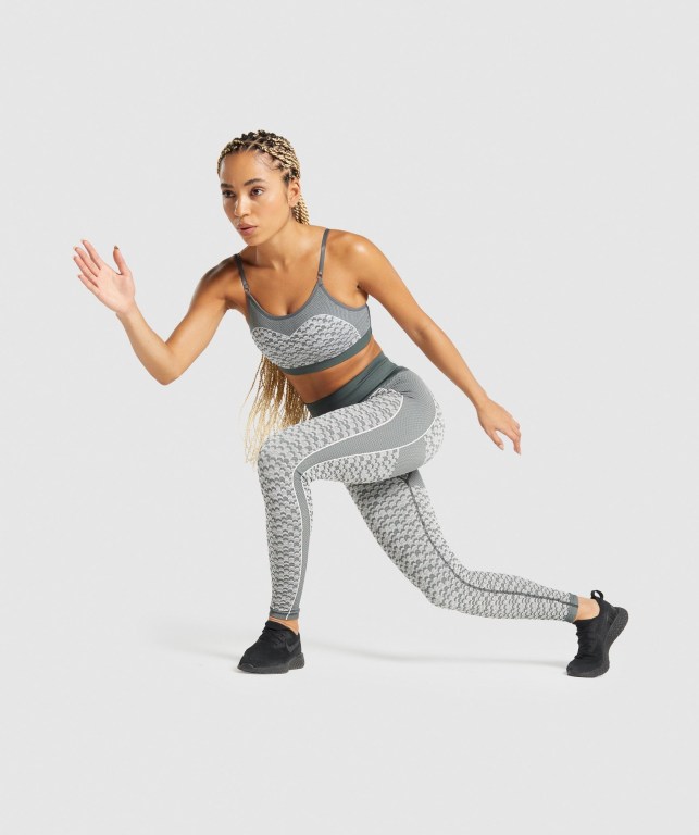 Sujetadores Deportivos Gymshark WTFlex Seamless Tiras Sports Bra Mujer Grises | tzjgAUOnTIc