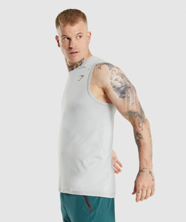 Tank Top Gymshark Apex Hombre Grises Claro Grises | wP3gpCNpxR6