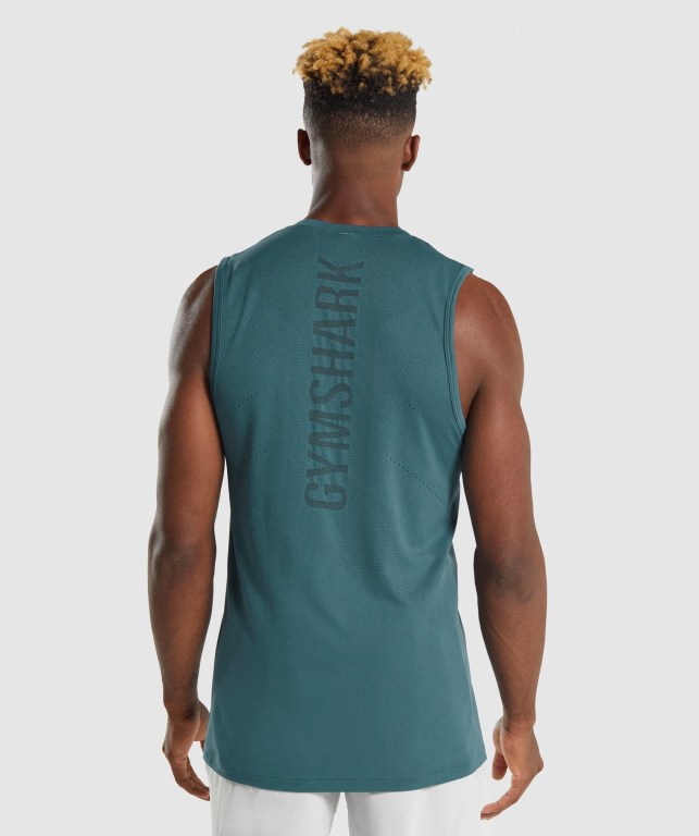 Tank Top Gymshark Apex Hombre Turquesa | ZPOSzXY33HB