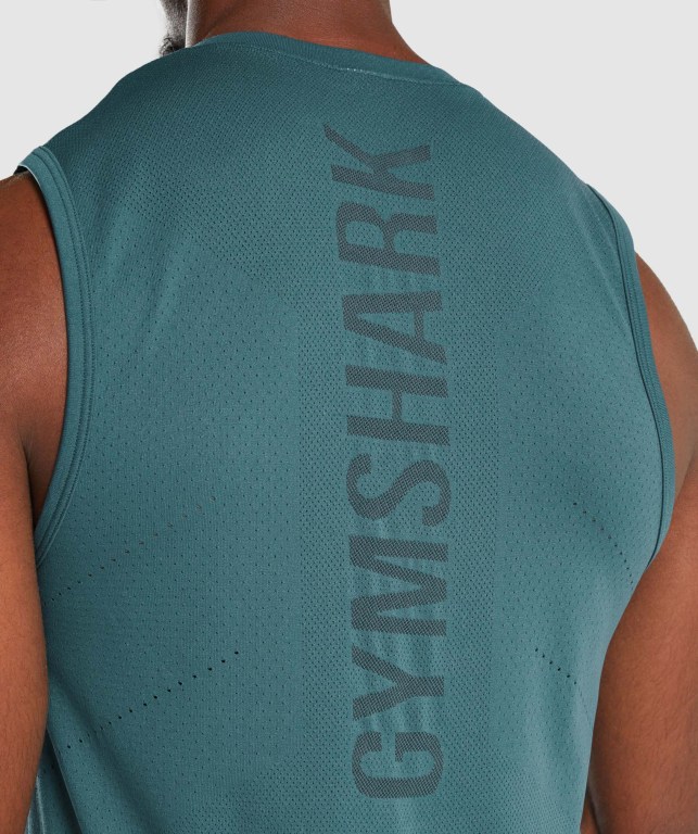 Tank Top Gymshark Apex Hombre Turquesa | ZPOSzXY33HB