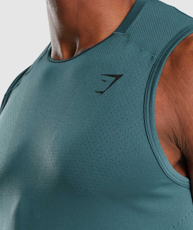 Tank Top Gymshark Apex Hombre Turquesa | ZPOSzXY33HB