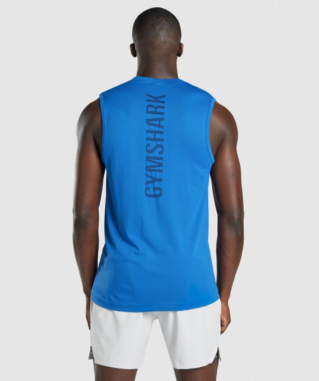 Tank Top Gymshark Apex Seamless Hombre Azules | Xlu9sDOOrfg