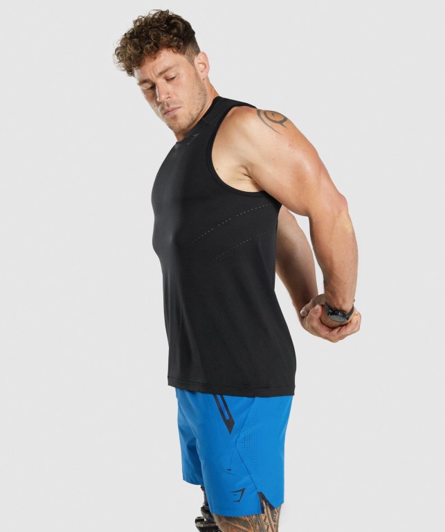 Tank Top Gymshark Apex Seamless Hombre Negros | aL1aXDwhjUs