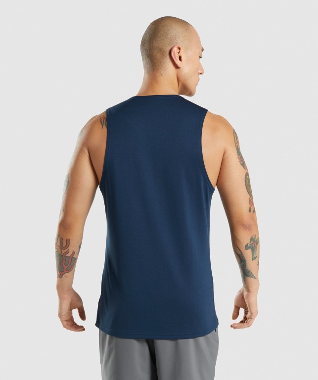 Tank Top Gymshark Arrival Hombre Azul Marino | wuS9fqrEHx2