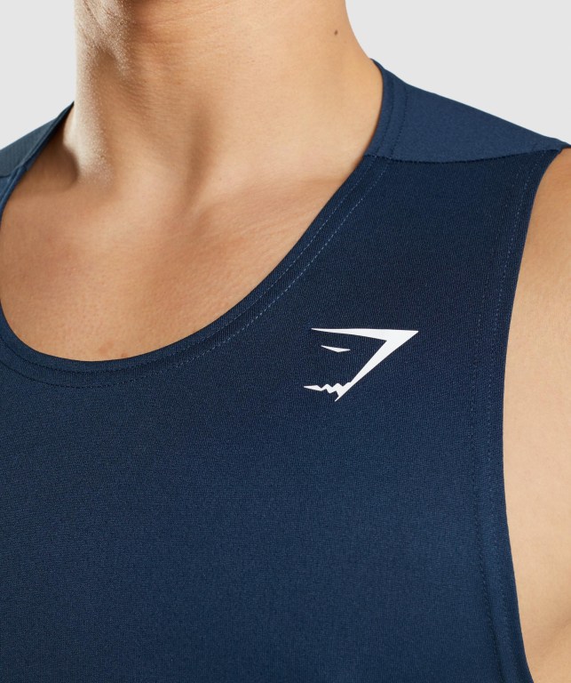 Tank Top Gymshark Arrival Hombre Azul Marino | wuS9fqrEHx2