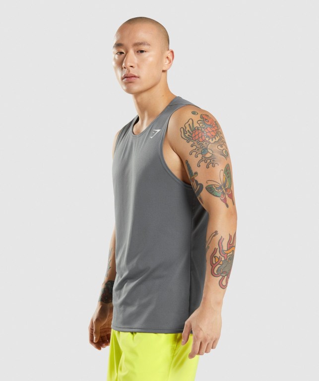 Tank Top Gymshark Arrival Hombre Grises | DHarzu5wtV8