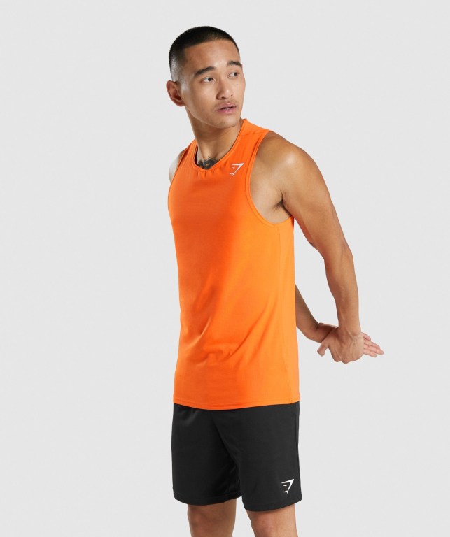 Tank Top Gymshark Arrival Hombre Naranjas | tmGnsMVz4pm