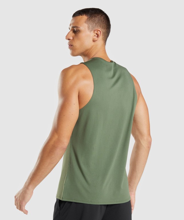 Tank Top Gymshark Arrival Hombre Verde Oliva | wqFlJYaroUo