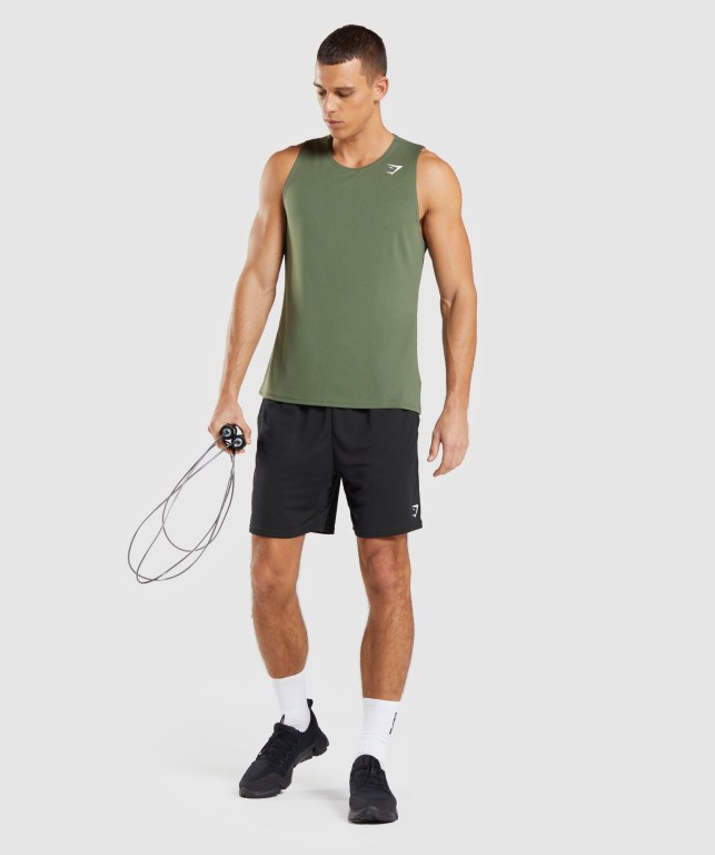 Tank Top Gymshark Arrival Hombre Verde Oliva | wqFlJYaroUo