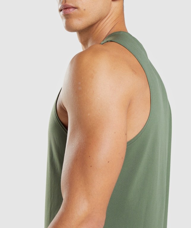 Tank Top Gymshark Arrival Hombre Verde Oliva | wqFlJYaroUo