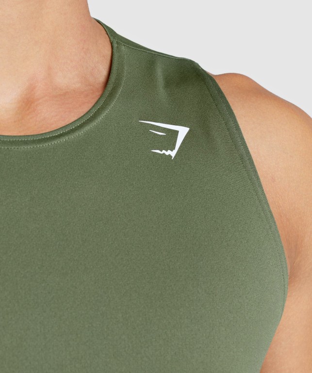 Tank Top Gymshark Arrival Hombre Verde Oliva | wqFlJYaroUo