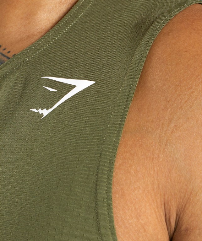 Tank Top Gymshark Arrival Hombre Verdes Oscuro | WHwt8FxJXAk