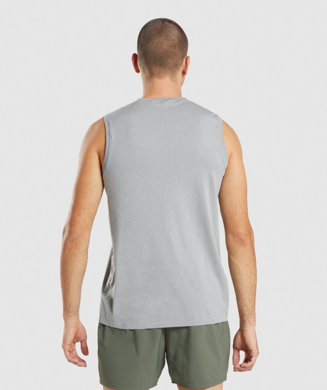 Tank Top Gymshark Arrival Seamless Hombre Grises | IswU7es41Qy